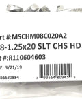 Top Shelf M8 X 20 Millimeter Stainless Steel Slotted Cheese Head Machine Screws Din 84 A2 70 Grade pack of ten in bag.