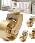 Brass Caster Wheels Set, 4 Pack Antique Ball Swivel Casters for Furniture with a nursery background