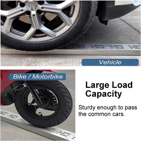 Durable 304 Stainless Steel Trench Drain Kit For Outdoor Driveways, Gardens, And Sidewalks under vehicle and bike tires