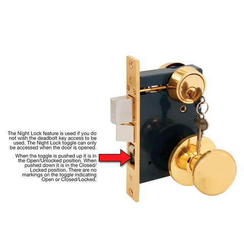 Two And A Half Inch Backset Mortise Lockset In Wrought Solid Brass Right Handed Classic Door Hardware demonstration