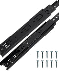 10 Inch Soft Close Drawer Slides Side Mount Rails Heavy Duty Full Extension Steel Track With Noiseless Guide Glides screws included