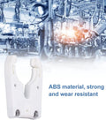 Heavy Duty Automatic Tool Holder Clamp For CNC Machines, white ABS material, durable design for shop floor use.