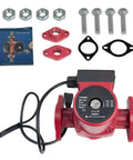 Heavy Duty Water Circulator Pump 115V 1/6HP 3 Speed Quiet Design For Hydronic And Radiant Floor Heating Fan Coil Solar Thermal Systems Real Workhorse Flow Zero Drama Setup with mounting accessories.