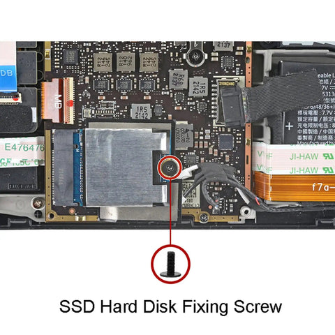14 Piece Metal Screw Kit For Game Console Back Cover And Rear Housing, Includes Cooling Fan Screws, Heavy Duty Replacement Set For Steam Deck Repair Parts And Accessories, Easy Install, Durable, Secure Fastening: SSD fixing screw on motherboard