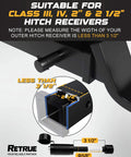 Trailer Hitch Lock Pin 5/8 Inch For 2 Inch And 2.5 Inch Receivers Weatherproof Lock For Class III IV Tow Hitches diagram