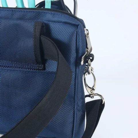 Heavy Duty Utility Waist Pack With Modular Tool Dividers And Waterproof Zippers For Job Site Hustlers, close-up fabric and clasp detail.