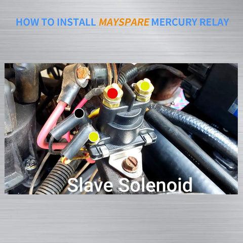 2-Pack 12V Power Trim Solenoid Switch For Mercury Mariner Outboard Motors 35-275 HP MerCruiser Compatible installed view