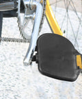 Non Slip Indoor Bike Pedals With Straps Nine Sixteenth Inch Spindle For Exercise Bikes fixed gear setup black aluminum pedal