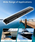 Tough As Nails 48 Inch Dock Piling Bumpers 2 Pack Marine Grade Vertical Post Protectors installed on wood and metal surfaces.