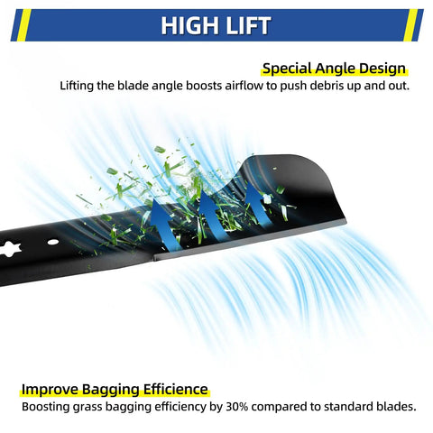 Mower Blade Replacement For Cub Cadet Enduro XT1 46 XT2 46 ZT1 46 46 Inch Deck Lawn Tractor With 6 Point Star Design Easy Install 2 Pack