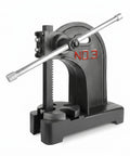 Boss Level 3 Ton Manual Arbor Press With 12 Inch Thick Steel Base And Slick Ratchet Leverage Handle For Heavy Duty Desktop Metal Stamping Forming Assembly Work.
