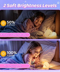 Girl with Unicorn Night Light For Girls Bedroom Decor With 16 Color Modes Tap To Light On Portable 10 Hour Battery Soft Safe Nursery Lamp