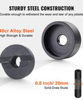 Heavy Duty Hydraulic Knockout Punch Kit 4 Piece Set For 1/2, 3/4, 1 And 1-1/4 Inch Conduit Holes with alloy steel components