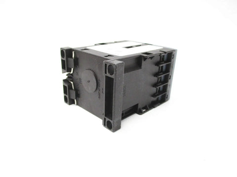 Heavy Duty 24V DC Contactor 9 Amp 3RT2016 1BB41 OEM Surplus NSMP in black casing, right side angle view