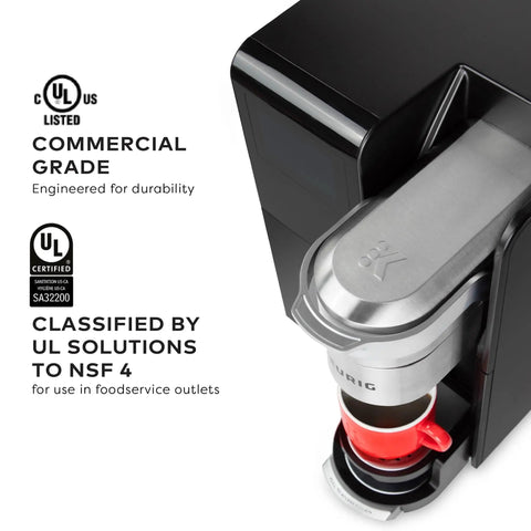 Office Boss Level Single Serve Coffee Maker With Plumbed Water Line, Brew Over Ice, Five Cup Sizes, 225 Plus K Cup Varieties close-up