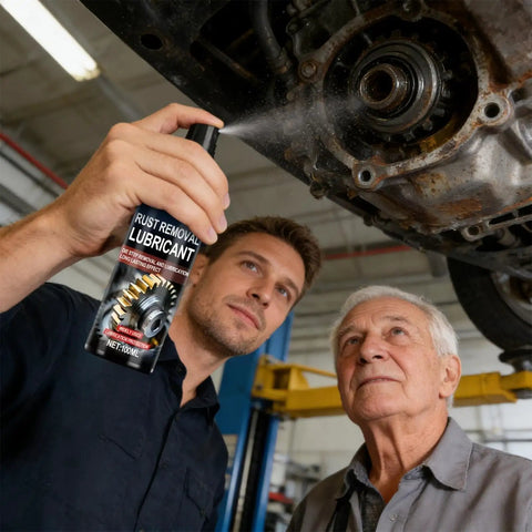 Rust Remover Spray For Metal Tools And Auto Parts Deep Penetration Rust Elimination Lubrication And Protective Coating Heavy Duty Multi Purpose Cleaner For Auto Repair Home Maintenance Industrial Equipment And Workshop Hardware Care 100ml spray