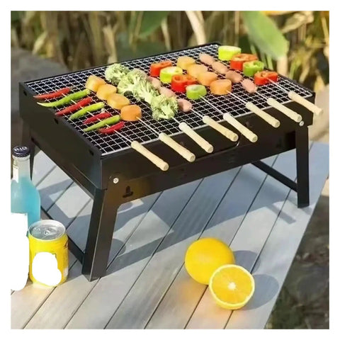 Portable Stainless Steel BBQ Grill With Compact Tool Kit For Camping Picnics And Beach Outings Lightweight Outdoor Cooking Setup for grilling