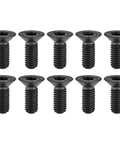 Ten black titanium M3x10mm Torx T10 countersunk flat-head screws