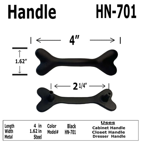 4 Inch Dog Bone Style Cast Iron Barn Door Gate Drawer And Cabinet Pull In Black Finish For Rustic Farmhouse Decor Easy To Install Hardware Includes Mounting Screws