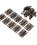 Heavy-Duty Concealed Rotating Hinges Set For Cabinets And Jewelry Boxes, 10-Piece 4-Hole Doors Fittings, 16x13mm Size, Easy Install, Strong Load