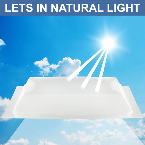 RV Outer Dome Skylight 14x22 Inches Universal Smoke Finish Acrylic Durable Roof Hatch for Camper and RV against blue sky
