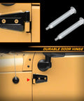 Door Hinge Pin Repair Kit With Anti Rust Nuts For 2007 2018 Jeep Wrangler Heavy Duty Zinc Plated Steel Pin Brass Bushing