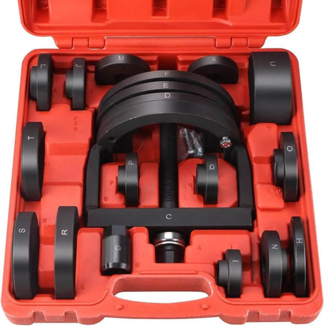 Ultimate Wheel Hub Removal Tool Set With C To U Sizes Front And Rear Wheel Bearing Remover And Installer Kit in red case