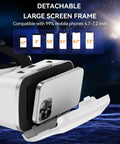 Hit Different 3D VR Headset With Insane Bluetooth Controller packing large detachable screen frame for mobile phones 4.7-7.2 inches.