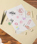 Six Clear Acrylic Stamp Blocks Set With Grid Lines For Easy Stamping Crafting And Scrapbooking Versatile Assorted Sizes