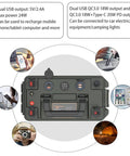 Waterproof Battery Box For 30Ah 20Ah And 10Ah Battery Packs With Anderson Plug And Dual QC3 PD Fast Charge 12V Marine Case