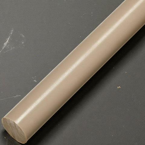 Plastic Round Rod 1/4 Inch Diameter By 36 Inches Long PEEK Material Built To Last Industrial-Grade Rod on black background