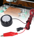 Z Axis Tool Probe Block For Fast Height Setting On 3 Axis CNC Routers And Milling Engraving Machines Easy Tool Exchange With Height Measurement Block Made From ABS And Alloy Steel, shown with wiring and round design
