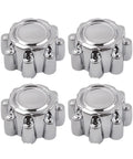 Set of 4 chrome 8 lug wheel center hub caps for Ford F250 F350 Super Duty 1999-2005 and Excursion 2000-2005 fits 16 or 18 inch wheels.