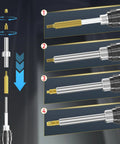 Heat Set Insert Tool Kit With 80W Soldering Iron 220 Brass Inserts And Heat Set Tips M2 To M8 for assembly process illustration