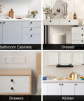 12 Pack Black Matte Square Cabinet Knobs For Drawers Built Tough With Solid Metal Build 30mm 1.2 Inch Size And Standard Screw Holes Easy Upgrade For Cabinets Dressers And More on bathroom cabinets