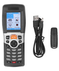 Wireless Barcode Scanner With 2.2 Inch Color TFT Screen for Quick Warehouse Inventory Tracking 1D Barcodes Portable USB Data Collector USB Cable Included for Reliable Data Transfer And Easy Charging On The Go shown with USB cable