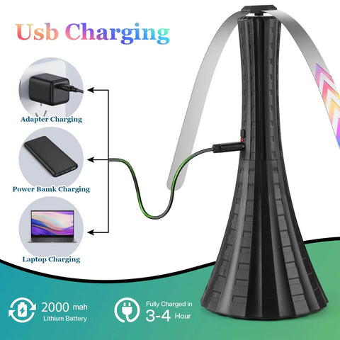 Rechargeable Table Fly Fans Keep Flies Away With Soft Blades For Food Prep On The Go, USB charging options with 2000mAh battery