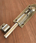 Heavy Duty Bronze Sliding Bolt Door Latch With Screws barrel bolt lock on wood surface for barn patio gate and cupboard