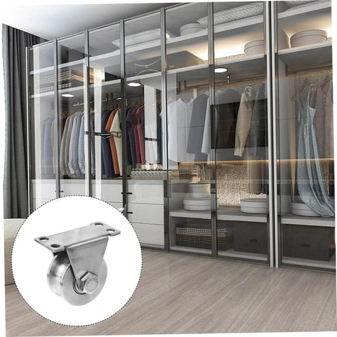 Two Pack Stainless Steel U Groove Pulley Track Roller With Double Bearings, Heavy Duty Sliding Door Hardware For Quiet And Smooth Operation And Easy Install