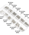 Go To Metric 12 Size Phillips Flat Head Screw Set With Magnetic Ni Plated Steel Handy Tiny Screws Kit Includes M1 M1.2 M1.4 M1.6 Sizes And Mixed Lengths From M1x2mm To M1.4x4mm For Electronics DIY And Small Repairs in a clear box