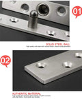 Solid steel ball detail of 2 Pack Stainless Steel Door Hinges With 360 Degree Rotation For Internal Doors And Screens Concealed Pivot Hinge