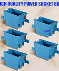 24 Pack 1 Gang Old Work Retrofit Electrical Box With 14 Cubic Inch Pvc Junction For Wall Switch Outlet Install No Sweat Mounting Rock Solid Build Prime Time Home Improvement Win showing multiple blue PVC boxes