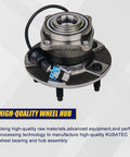 Rear Wheel Bearing Hub Assembly 512229 For 2005 2006 Chevrolet Equinox 2006 Pontiac Torrent 2002 2007 Saturn Vue With Four Wheel ABS Five Lug Replacement Beefed Up Direct Fit And Durable Performance For Easy Install.