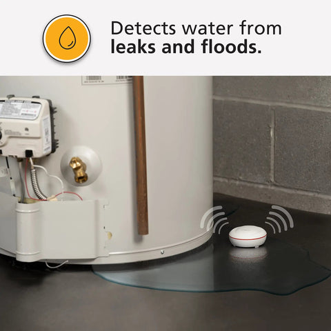 4 Pack WiFi Water Leak Detector And Freeze Alarm For Home near water heater detecting water leak with app alerts