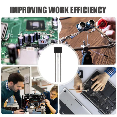 40 Piece Hall Effect Sensor Replacement Kit For Auto And Industrial Use High Precision Magnetic Detector With Analog Output Easy To Use For Energy Monitoring And Scientific Applications, three-pin sensor