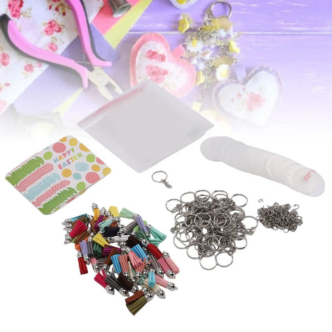 Super Hype DIY Acrylic Keychain Blank Kit Includes Sixty Clear Blanks Plus Rings Tassels Bags And Paper Cards For Painting Projects That Turn Awesome Custom Designs Great Value Set For Beginners Making Personalized Things That Look Totally Cool. acrylic blanks, rings, tassels