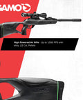 Swarm Fusion 10X GEN3i Break Barrel Pellet Air Rifle With 10 Shot Inertia Fed Magazine, 3-9x40 Scope, High Velocity .22 Caliber