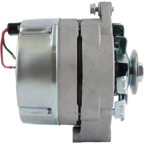 Side view of Delco Marine 12V 105 Amp 3 Wire Alternator Replacement for Volvo Penta and Mercruiser Boats, 10Si Style High Output