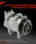 AC Compressor With Clutch For Nissan Altima And Rogue Featuring VCS 14EC Design showing six groove pulley and electronic connections.