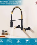 Oil Rubbed Bronze Farmhouse Kitchen Faucet With Pull Down And Pull Out Sprayer 59 Inch Hose Industrial Spring Design Solid Brass